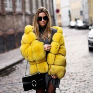 Luxurious Women's Faux Fur Winter Coat with Oversized Hood